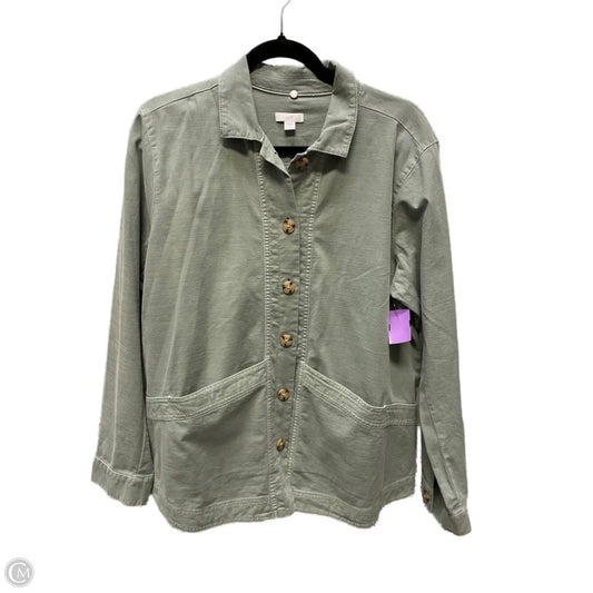 Jacket Shirt By J. Jill In Green, Size: M