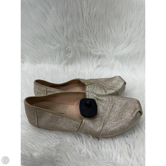 Shoes Flats By Toms In Bronze, Size: 10