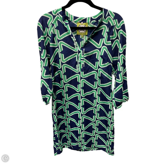 Dress Casual Short By Elizabeth Mckay In Blue & Green, Size: Xs