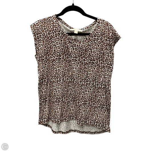 Top Short Sleeve By Michael By Michael Kors In Animal Print, Size: S