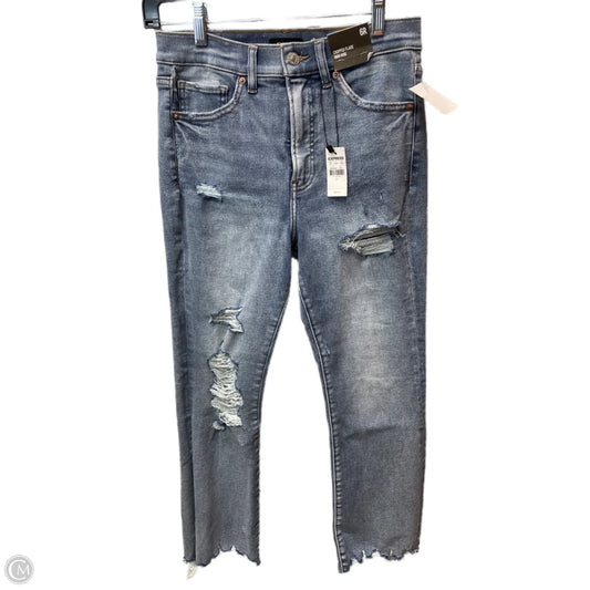 Jeans Flared By Express In Blue Denim, Size: 6