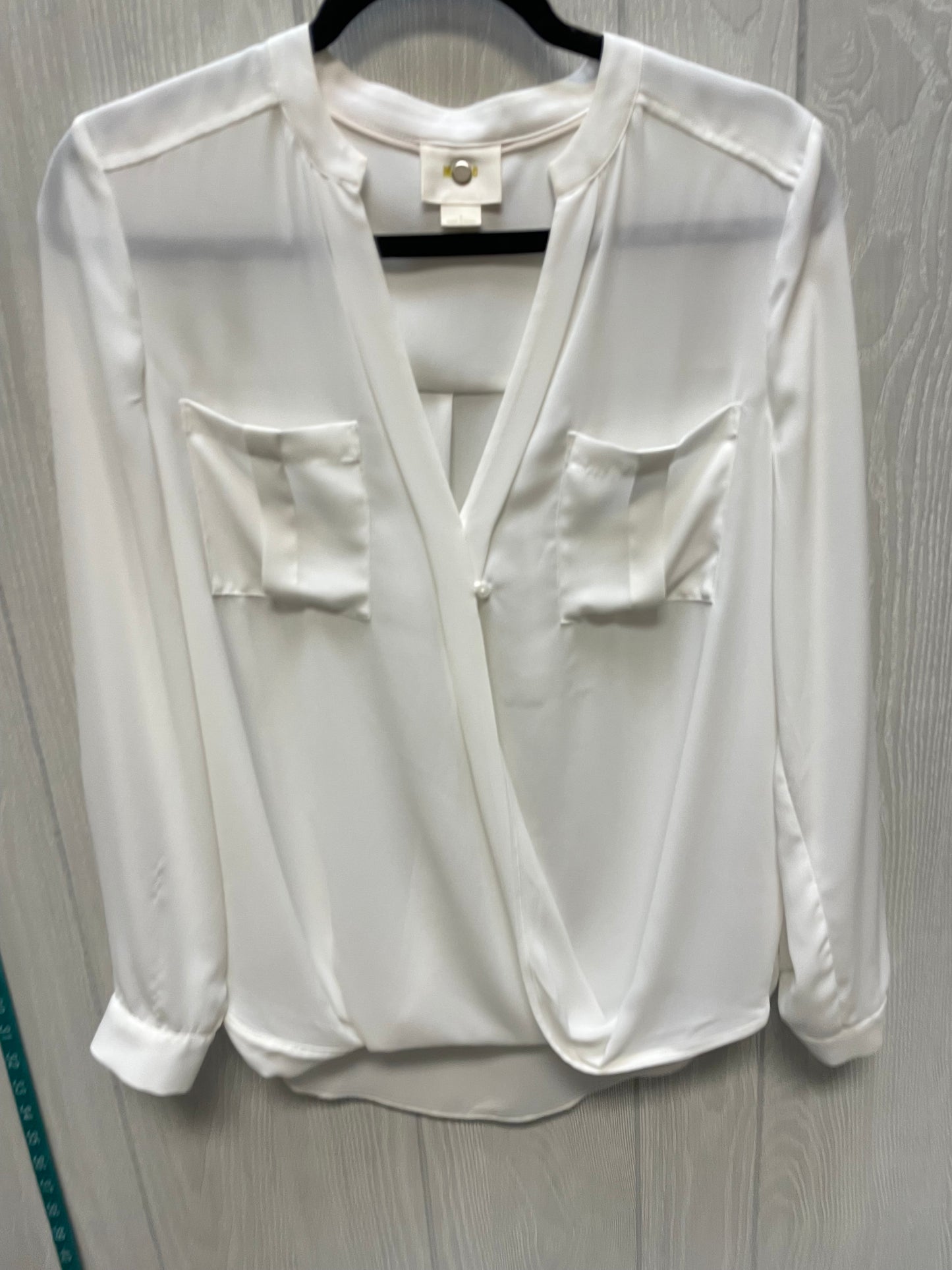 Blouse Long Sleeve By Maeve In Cream, Size: S