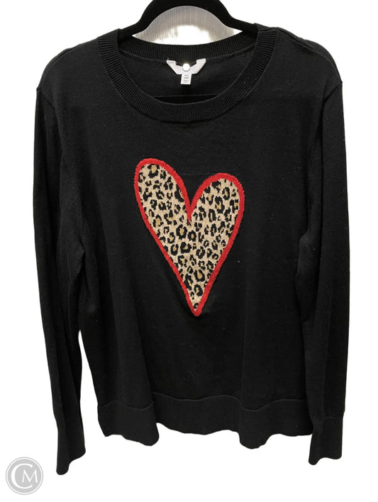 Sweater By Time And Tru In Black, Size: 2x