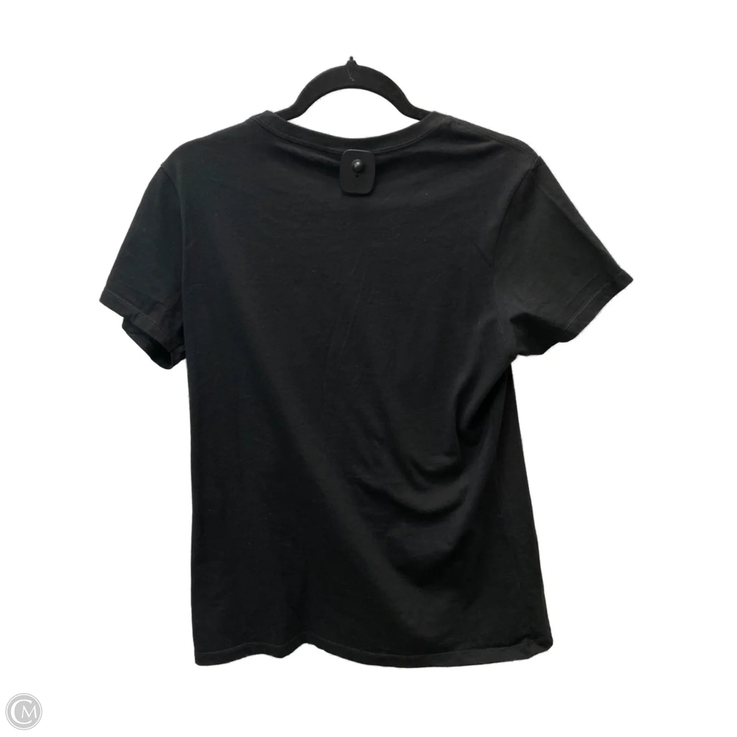 Top Short Sleeve Basic By Clothes Mentor In Black & Pink, Size: M
