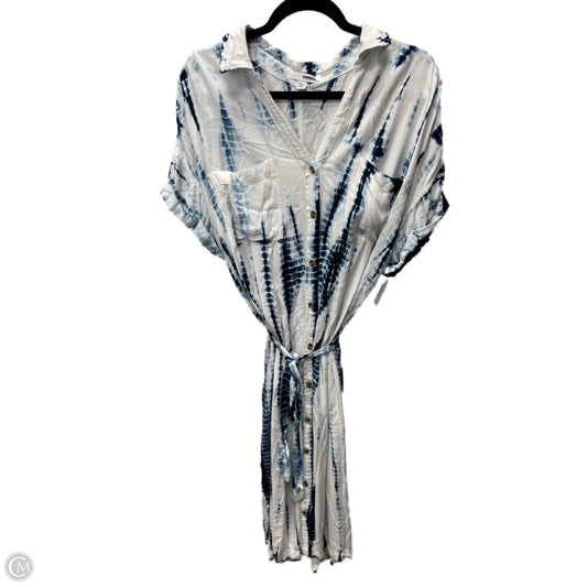 Dress Casual Maxi By Sonoma In Blue & White, Size: 1x