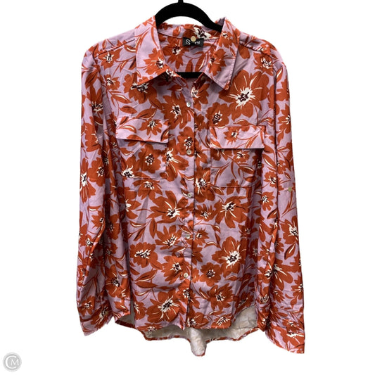 Tunic Long Sleeve By Spin In Floral Print, Size: 1x