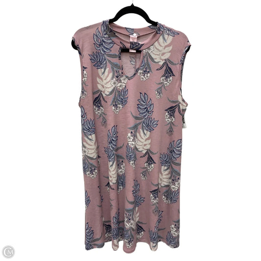 Dress Casual Short By Clothes Mentor In Floral Print, Size: L