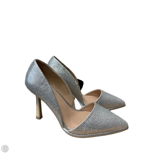 Shoes Heels Stiletto By Mia In Silver, Size: 8