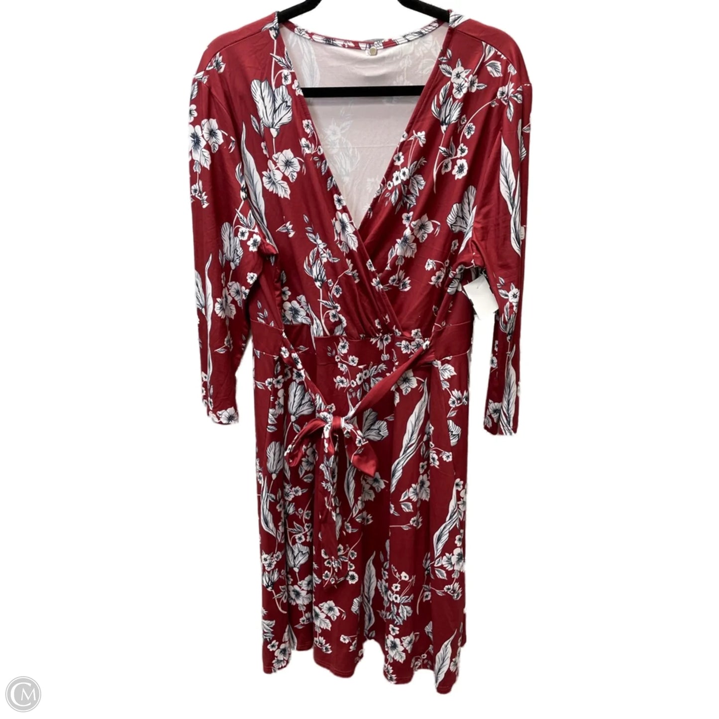 Dress Casual Midi By Clothes Mentor In Floral Print, Size: 4x