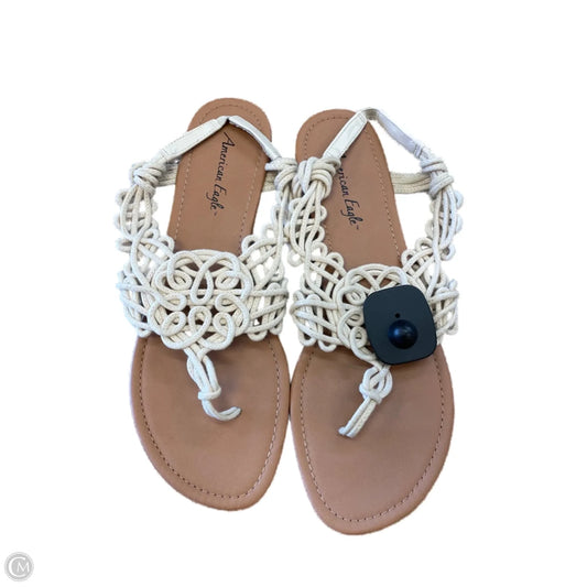 Sandals Flip Flops By American Eagle In Brown & Cream, Size: 11