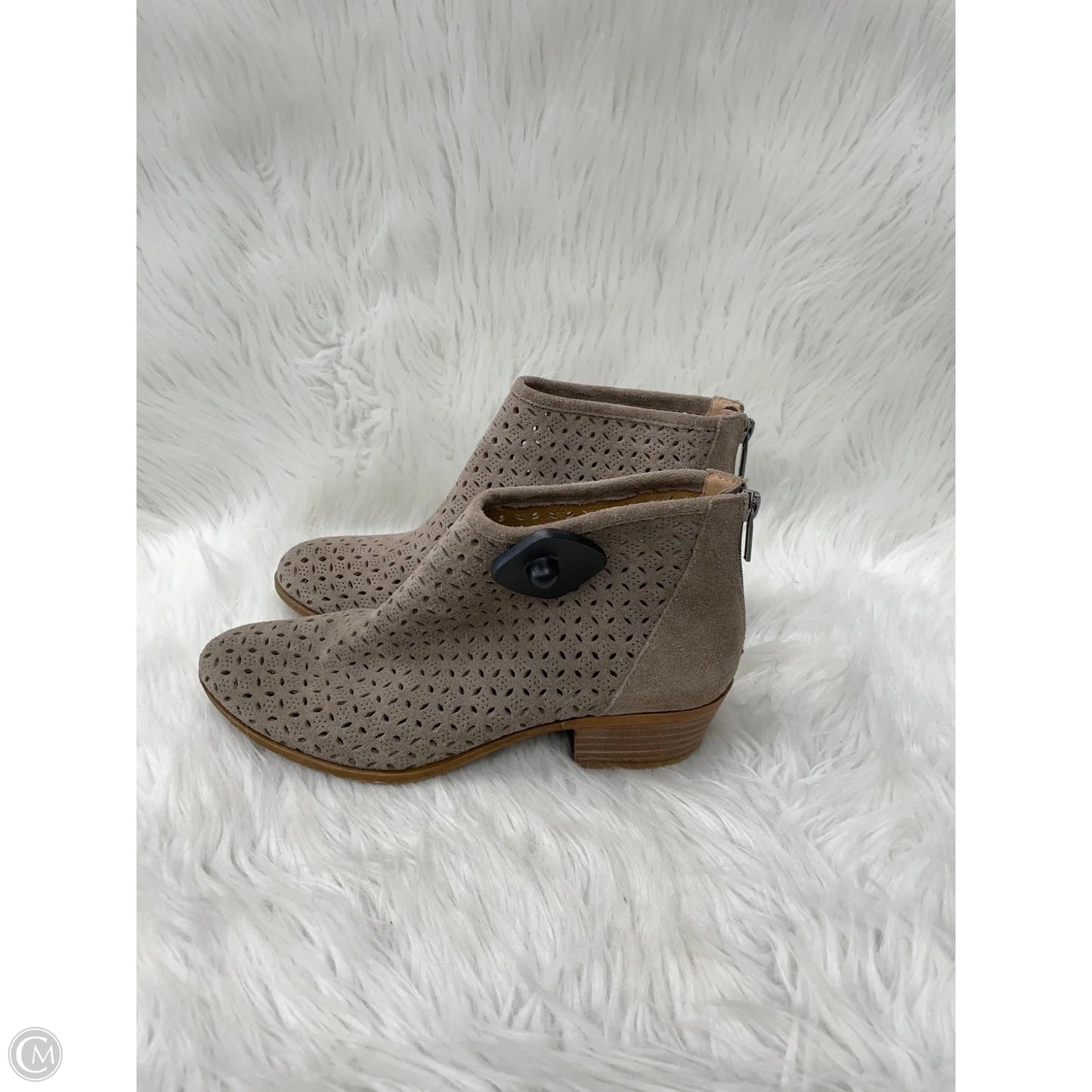 Shoes Heels Block By Lucky Brand In Grey & Tan, Size: 9
