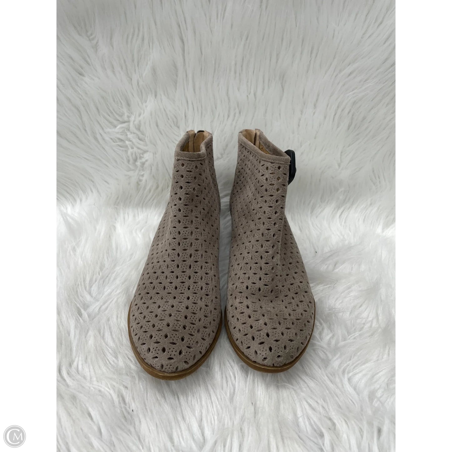 Shoes Heels Block By Lucky Brand In Grey & Tan, Size: 9