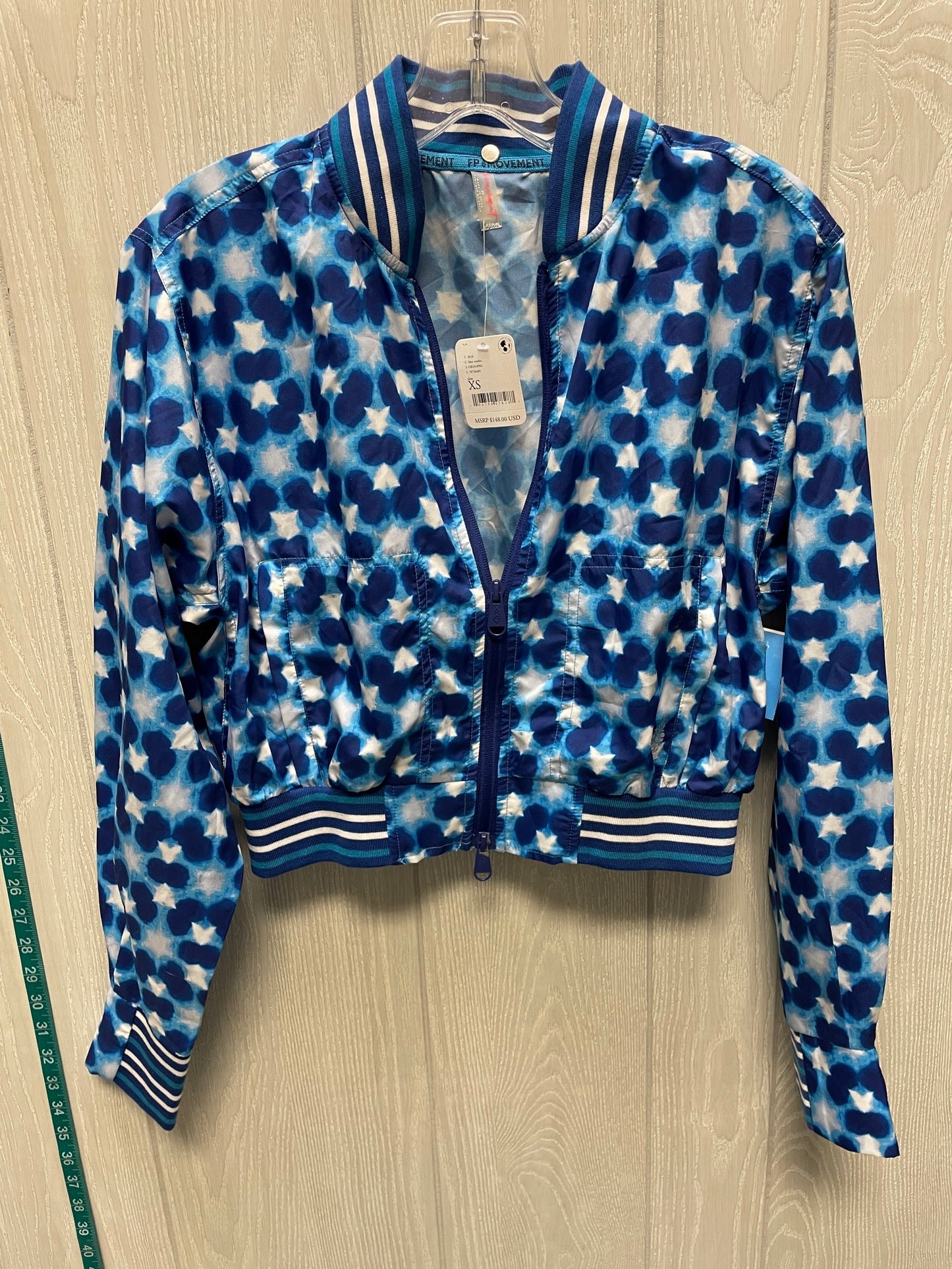 Jacket Other By Free People In Blue & White, Size: Xs