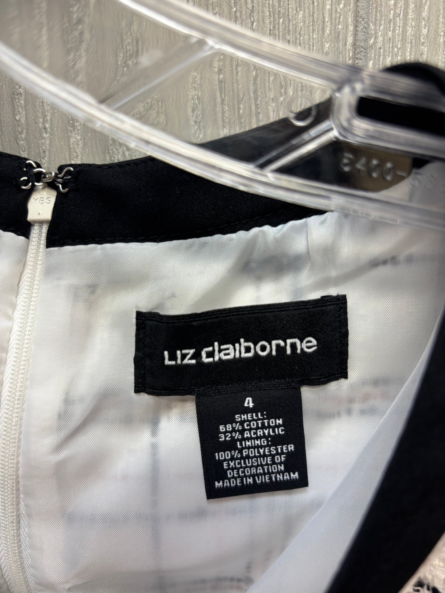 Dress Work By Liz Claiborne In Black & White, Size: S