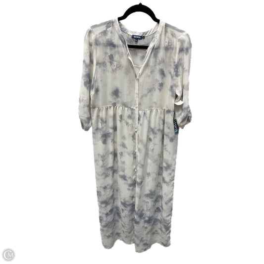 Dress Casual Maxi By tildon In Blue & Cream, Size: L