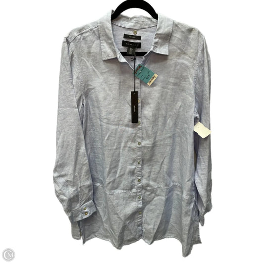Tunic Long Sleeve By Tahari By Arthur Levine In Blue, Size: L