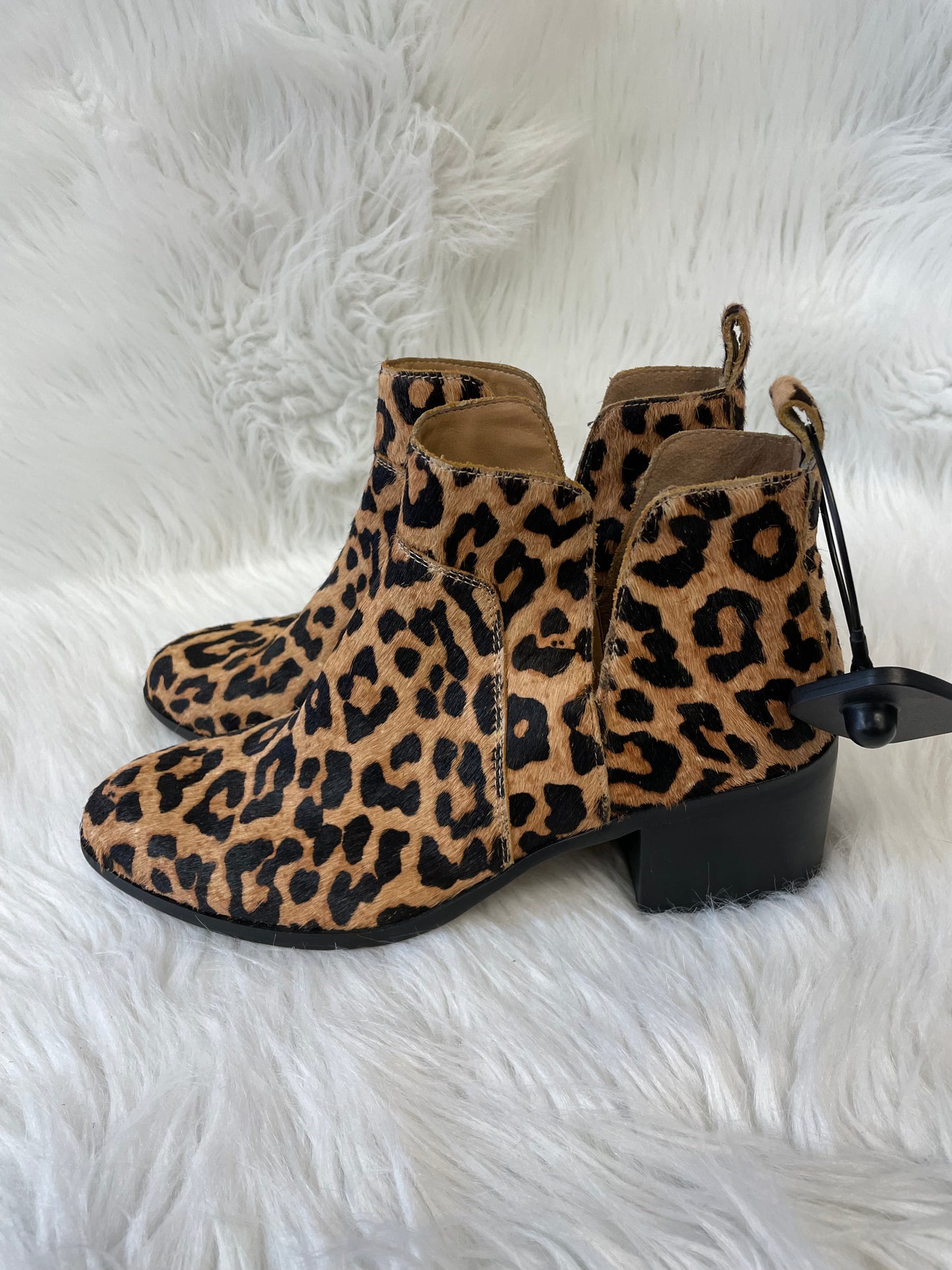 Boots Ankle Heels By Franco Sarto In Animal Print, Size: 7