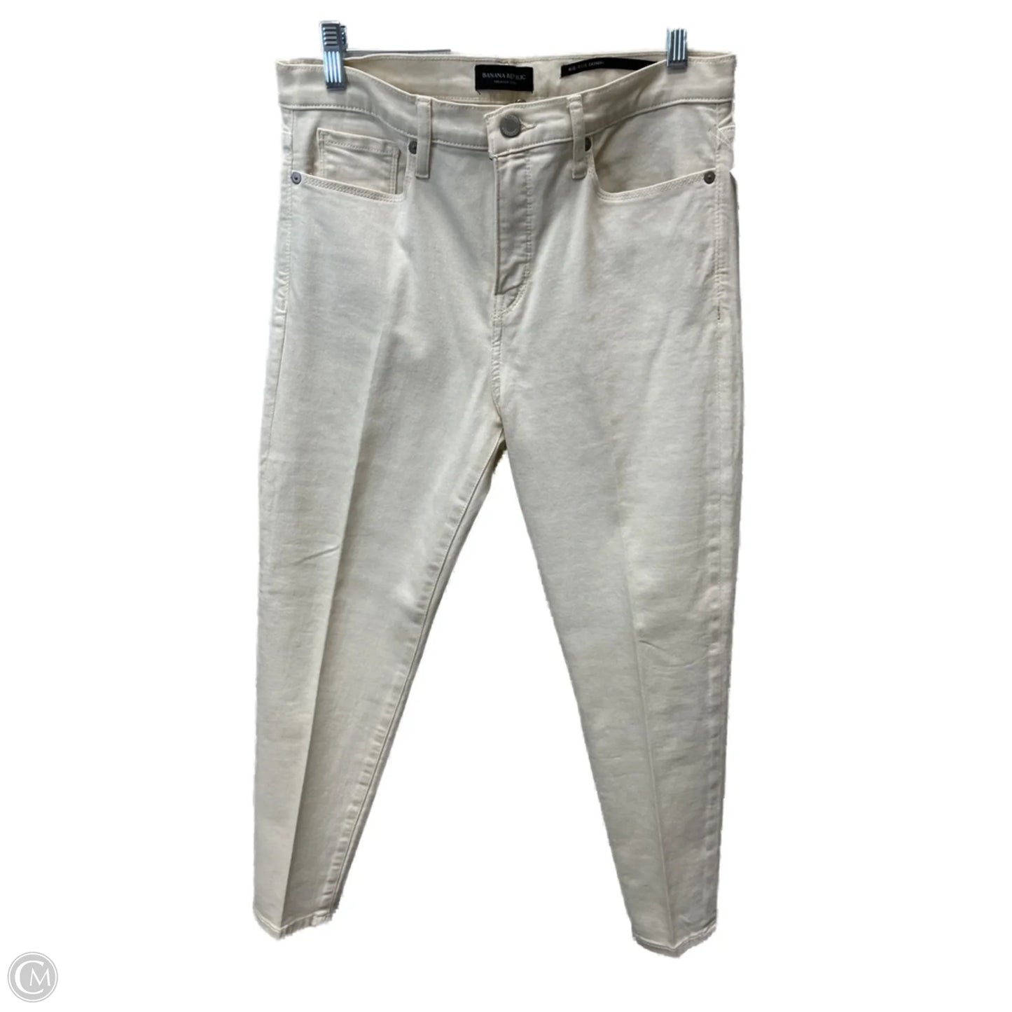 Jeans Skinny By Banana Republic In Cream, Size: 10