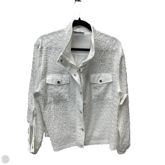 Jacket Shirt By Cmb In White, Size: L