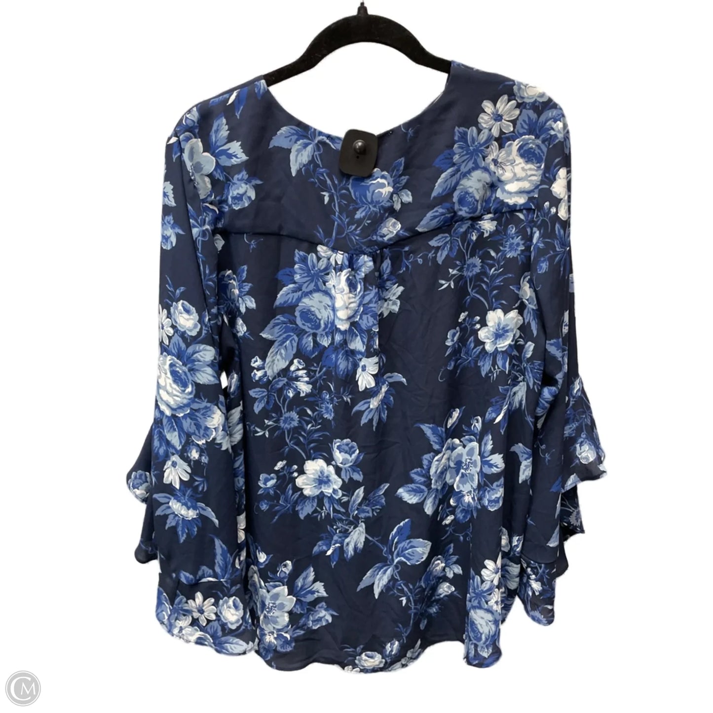 Top Long Sleeve By Chelsea And Theodore In Floral Print, Size: 1x