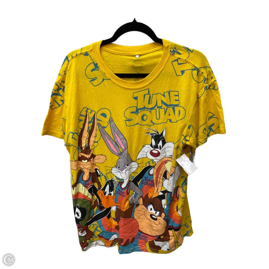 Top Short Sleeve By Clothes Mentor In Yellow, Size: Xl