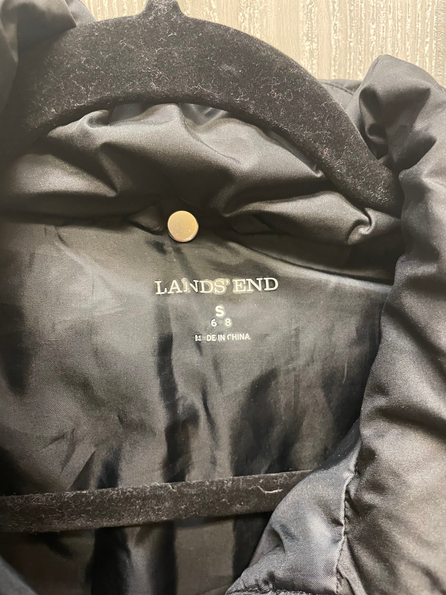 Coat Puffer & Quilted By Lands End In Black, Size: S