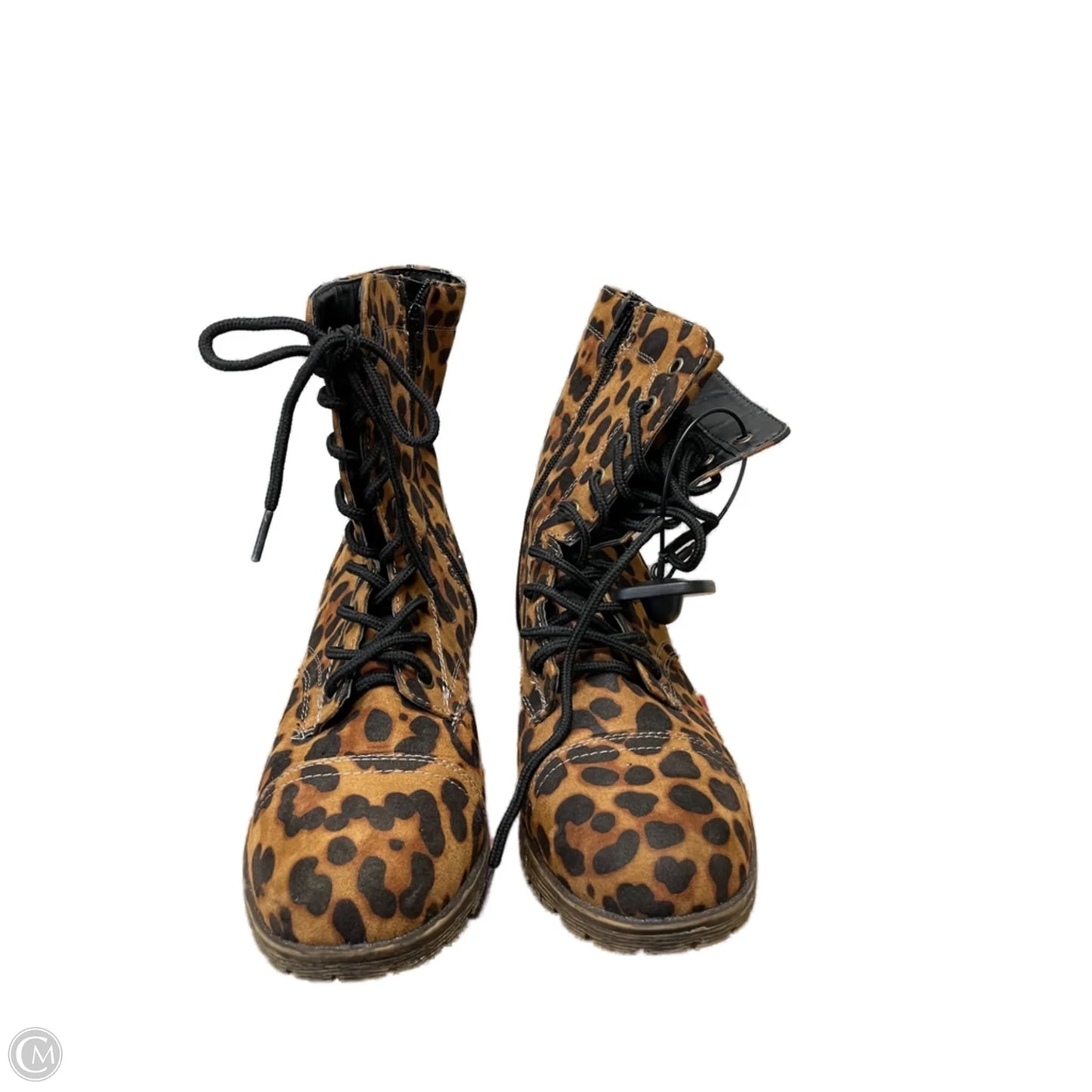 Boots Ankle Flats By Bamboo In Animal Print, Size: 7