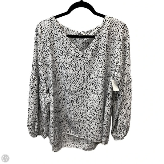 Top Long Sleeve By Shein In Black & White, Size: Xl