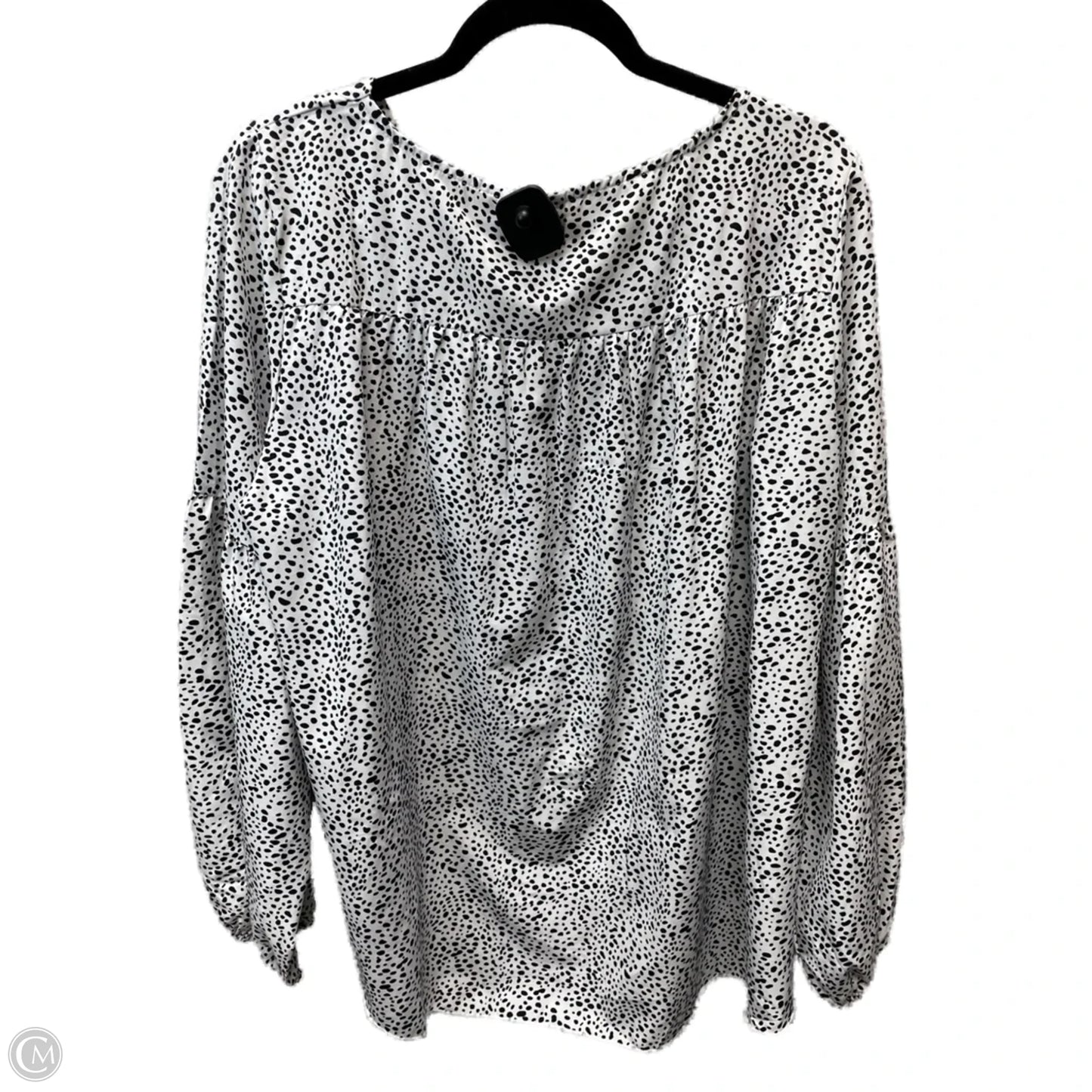 Top Long Sleeve By Shein In Black & White, Size: Xl