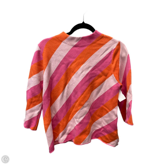 Top 3/4 Sleeve By michelle mcdowell  In Orange & Pink, Size: S
