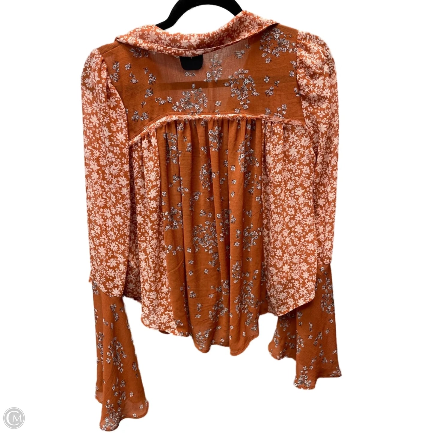 Top Long Sleeve By Free People In Floral Print, Size: S
