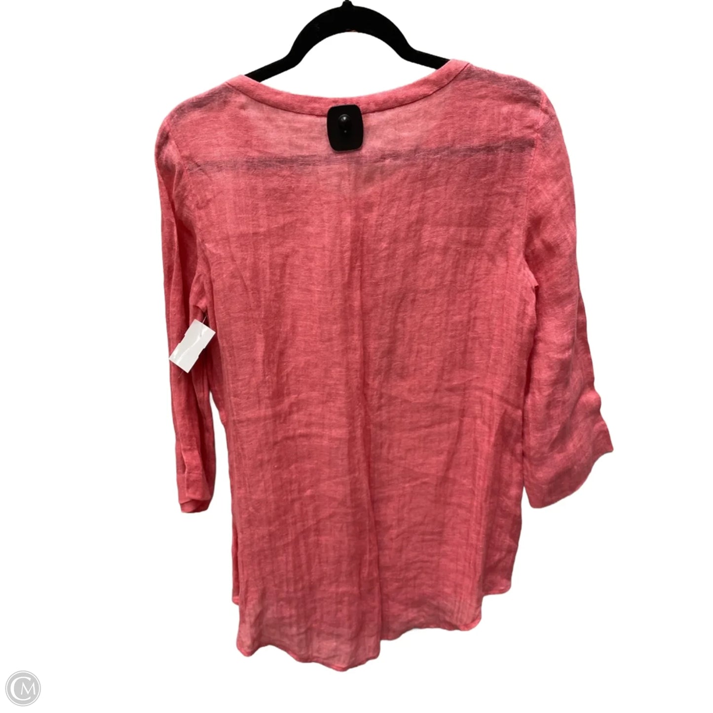 Top 3/4 Sleeve By Eileen Fisher In Pink, Size: S