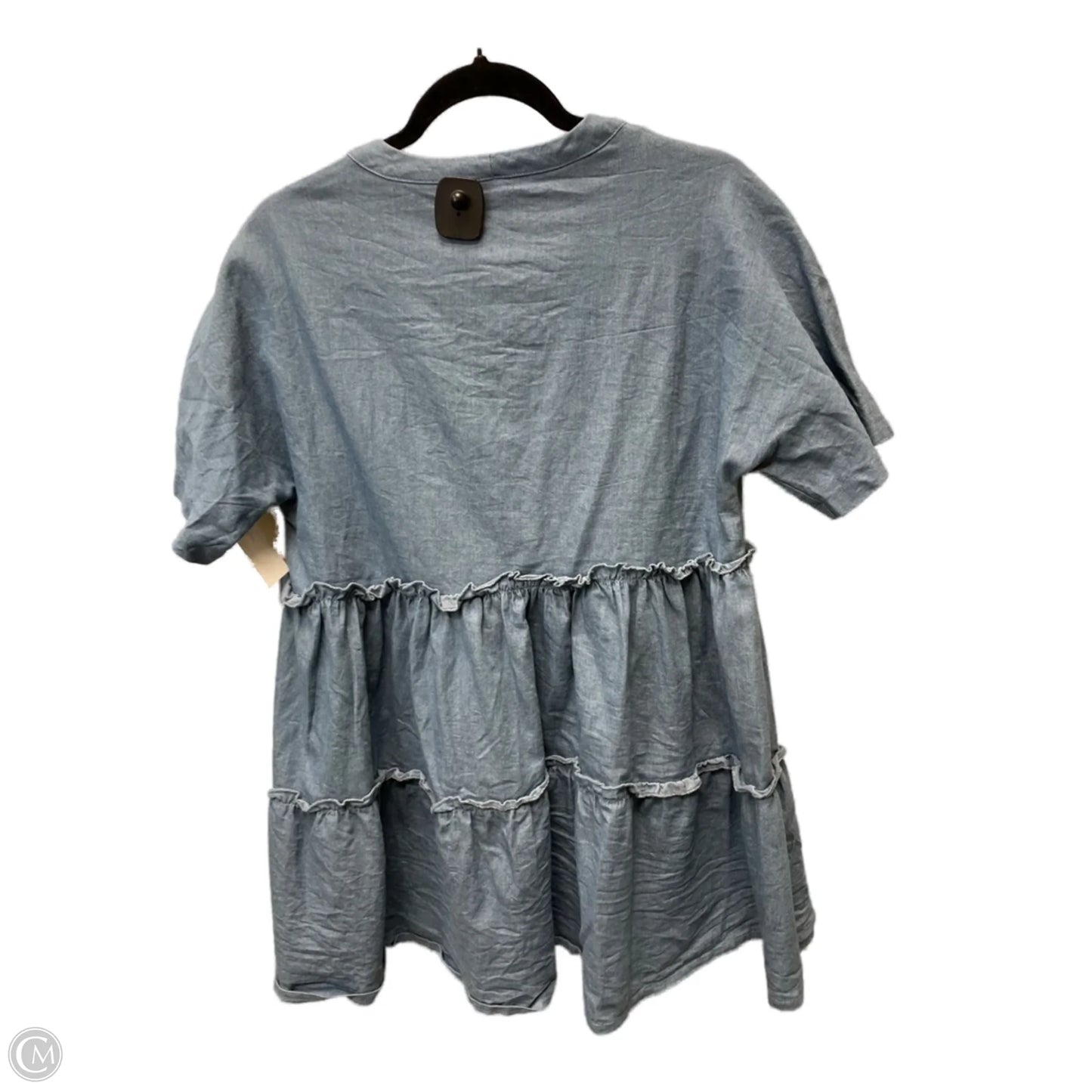 Dress Casual Short By Boohoo Boutique In Blue Denim, Size: S