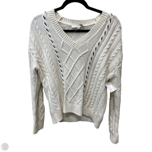 Sweater By Loft In Cream, Size: Xs
