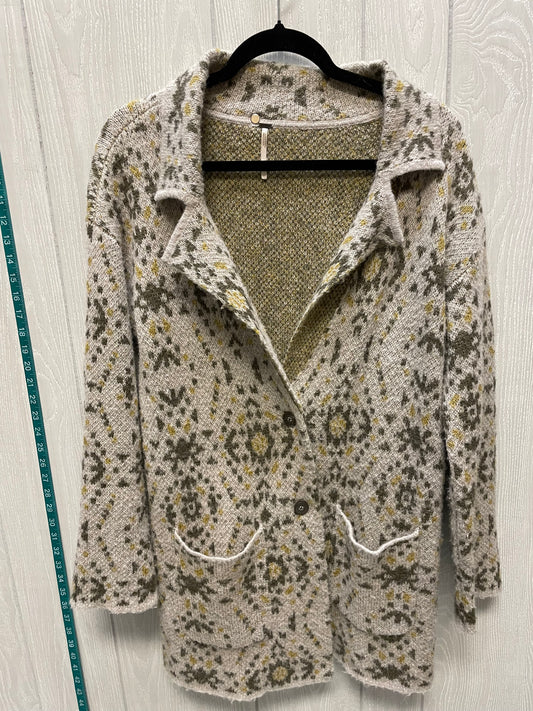 Cardigan By Free People In Green & Grey, Size: S