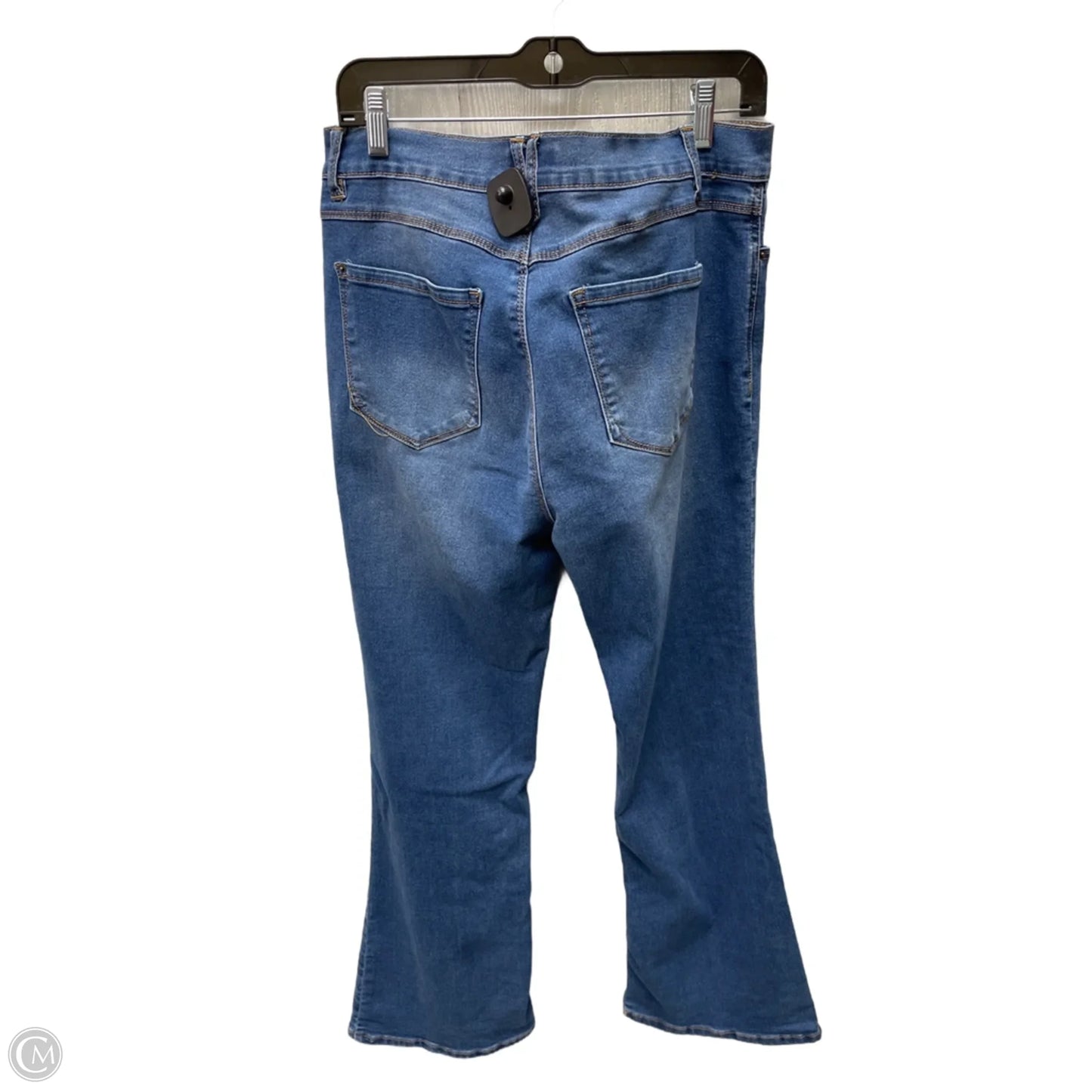 Jeans Flared By Curve Appeal In Blue Denim, Size: 12
