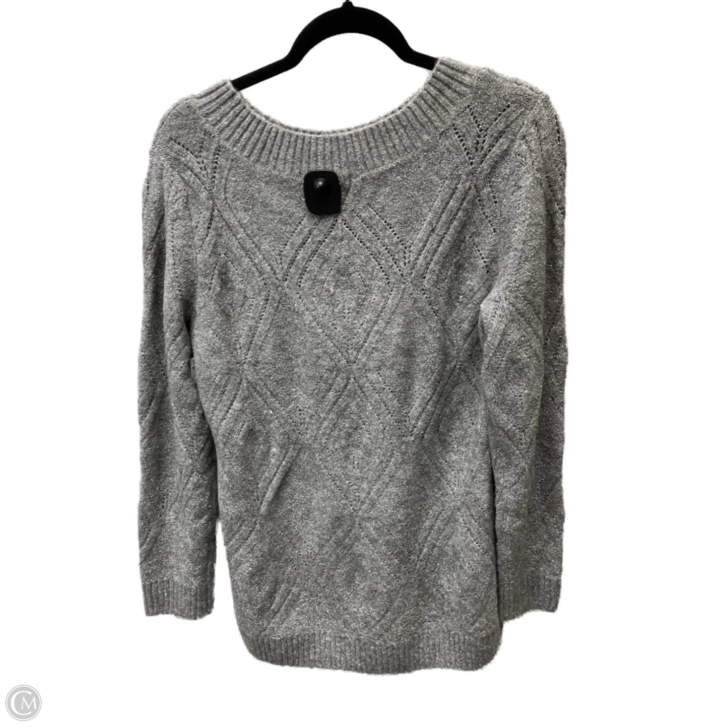 Sweater By Talbots In Grey & Silver, Size: M