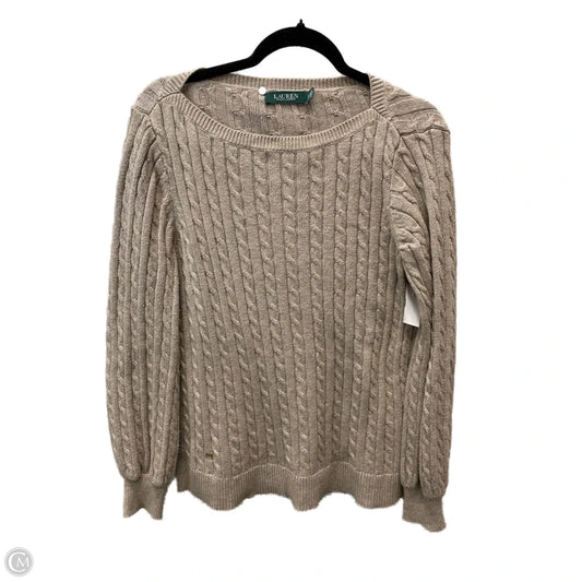 Sweater By Lauren By Ralph Lauren In Grey, Size: L
