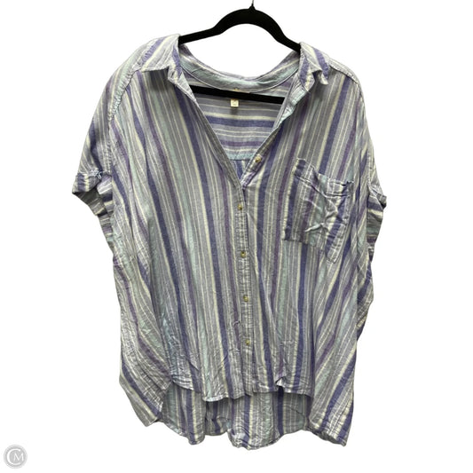 Top Short Sleeve By Terra & Sky In Striped Pattern, Size: 3x