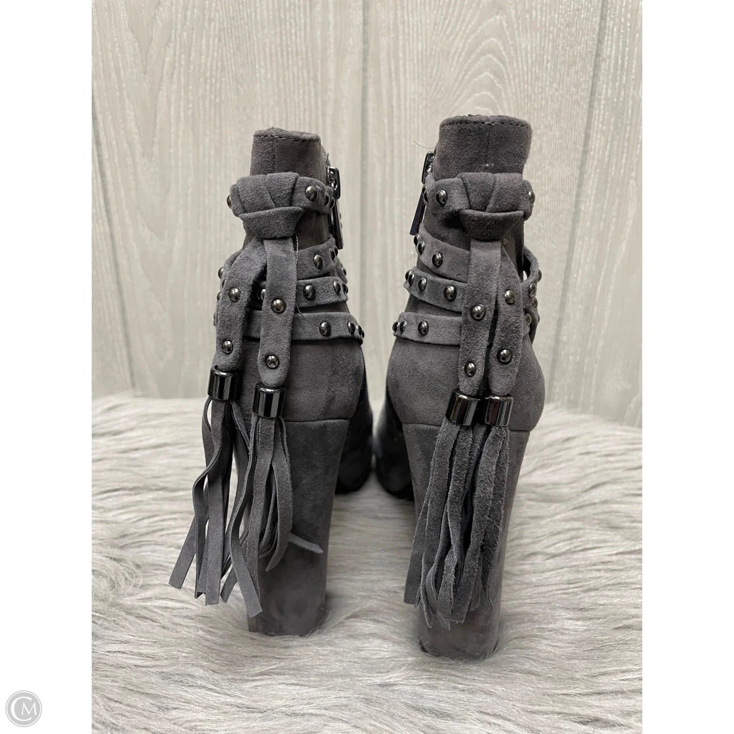 Boots Ankle Heels By Jessica Simpson In Grey, Size: 8