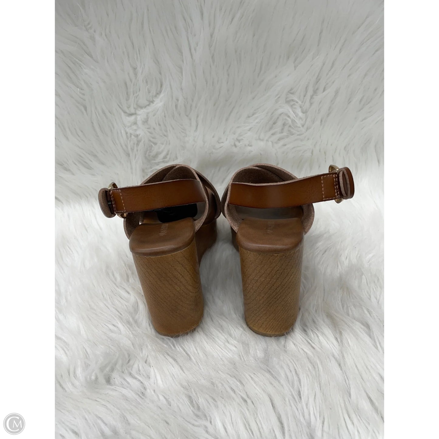 Sandals Heels Wedge By Old Navy In Brown, Size: 6