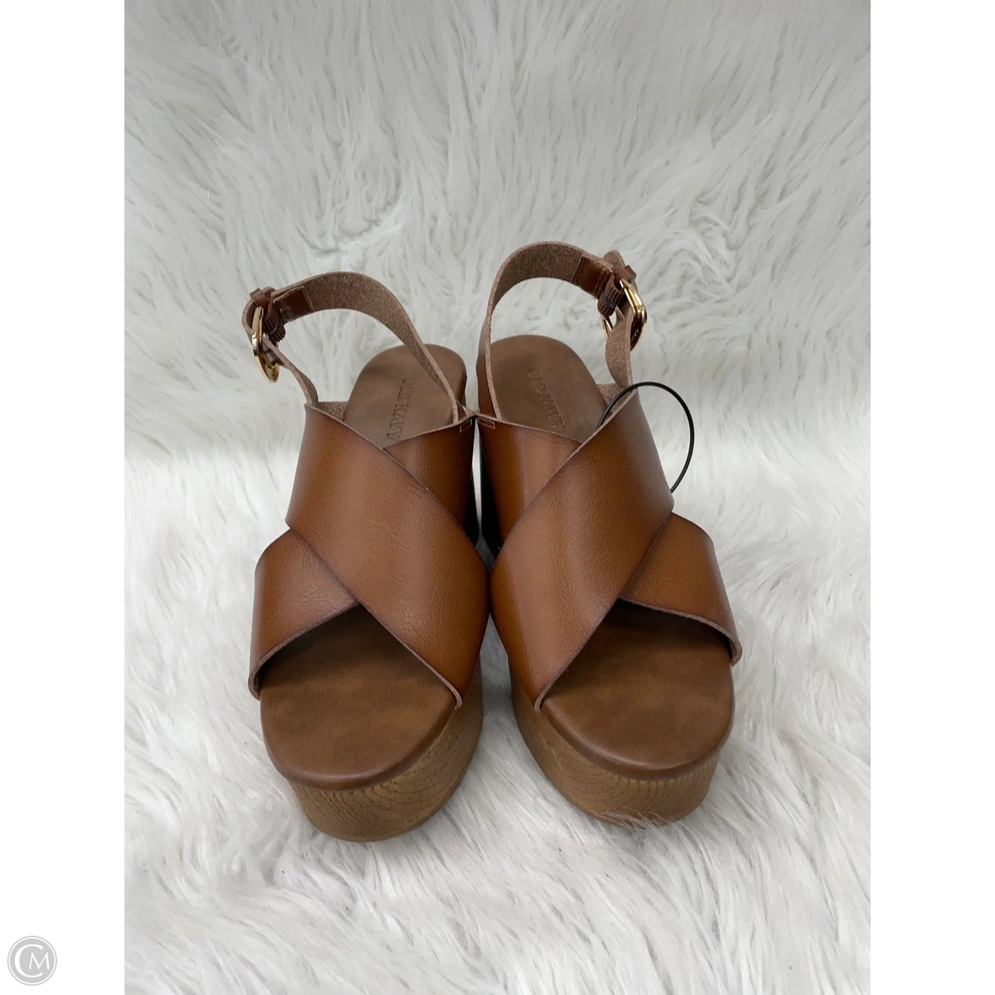 Sandals Heels Wedge By Old Navy In Brown, Size: 6