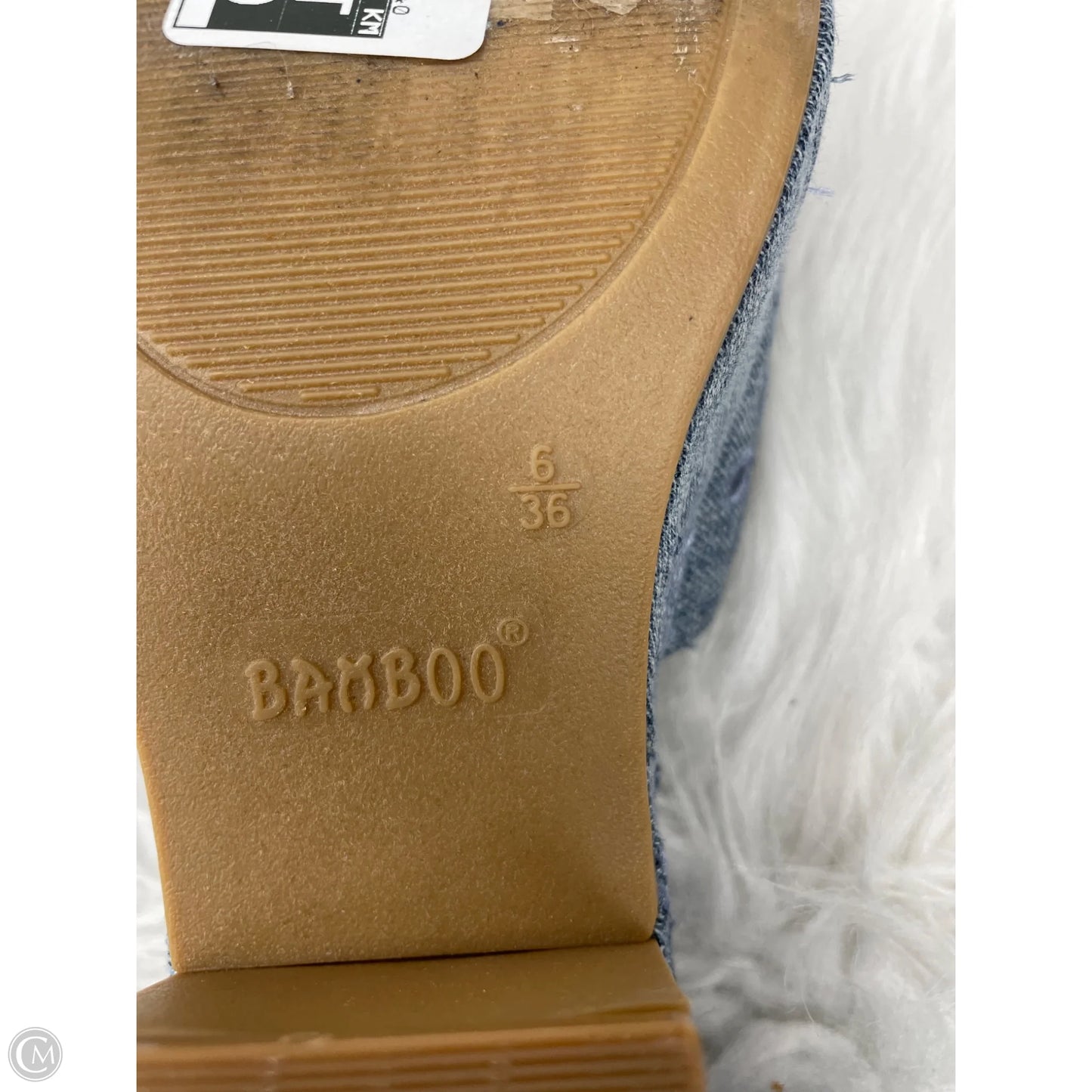 Sandals Heels Block By Bamboo In Blue Denim, Size: 6