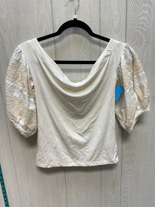 Top Short Sleeve By Free People In Cream, Size: Sp