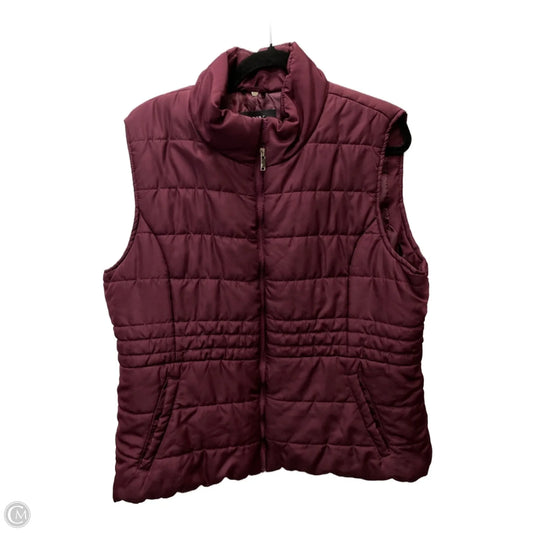 Vest Puffer & Quilted By New York And Co In Maroon, Size: 1x