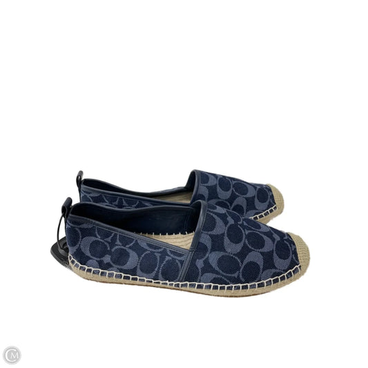 Shoes Designer By Coach In Blue & Tan, Size: 10