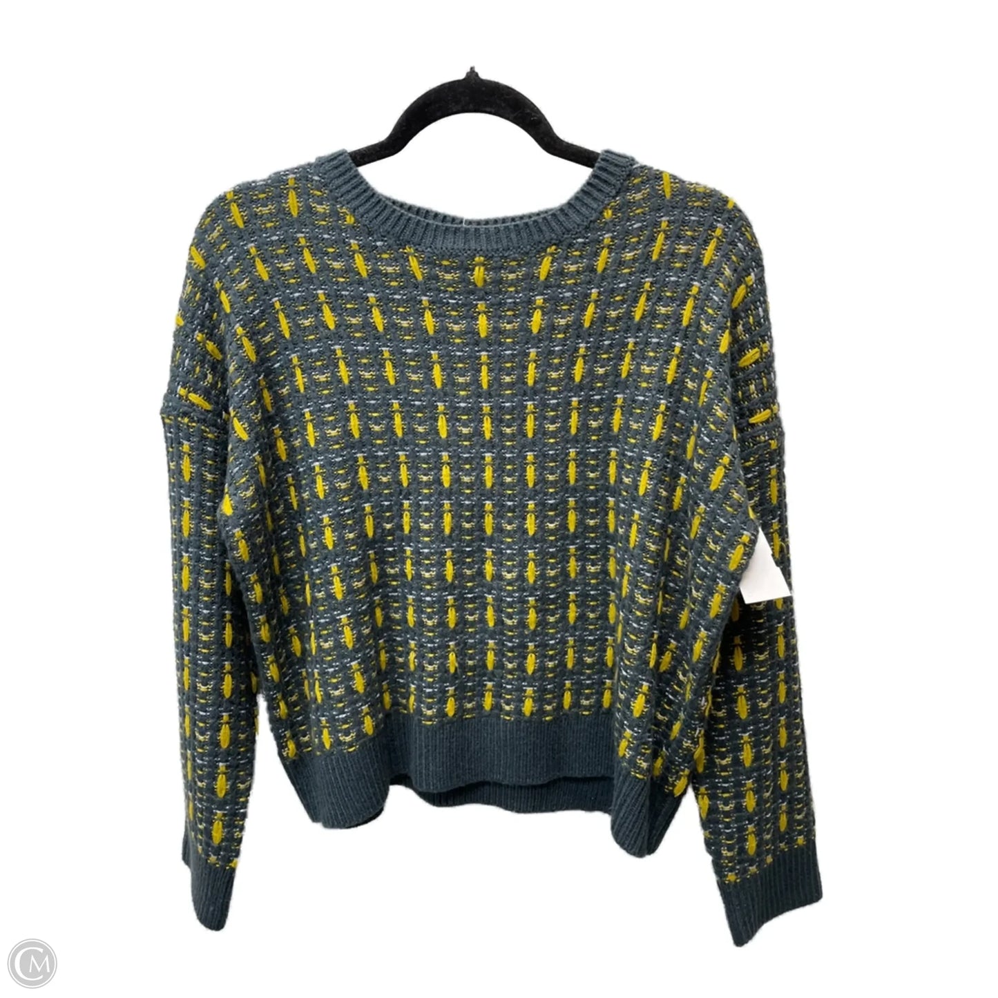 Sweater By Hem & Thread In Green & Yellow, Size: S