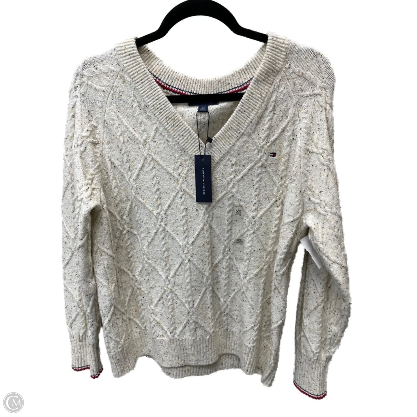 Sweater By Tommy Hilfiger In Cream, Size: Xs