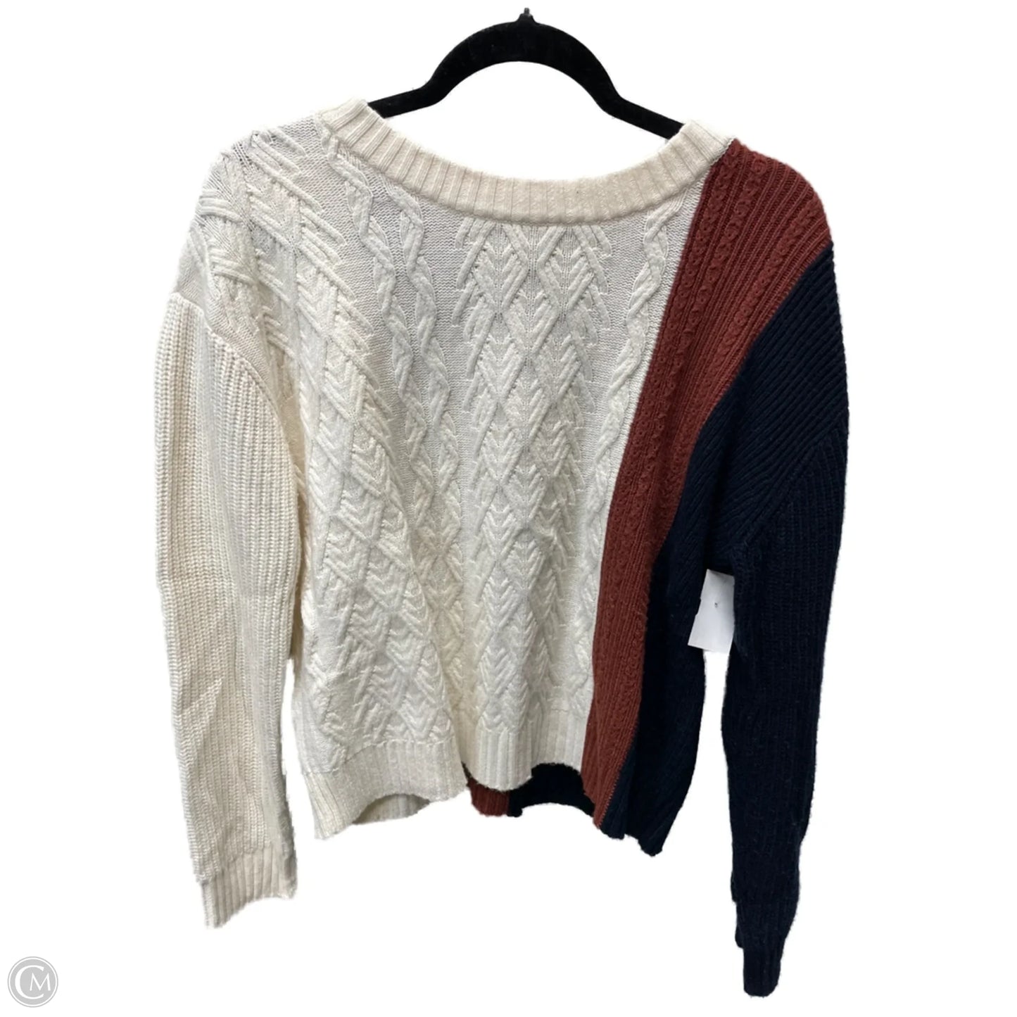 Sweater By Banana Republic In Brown & Cream, Size: M
