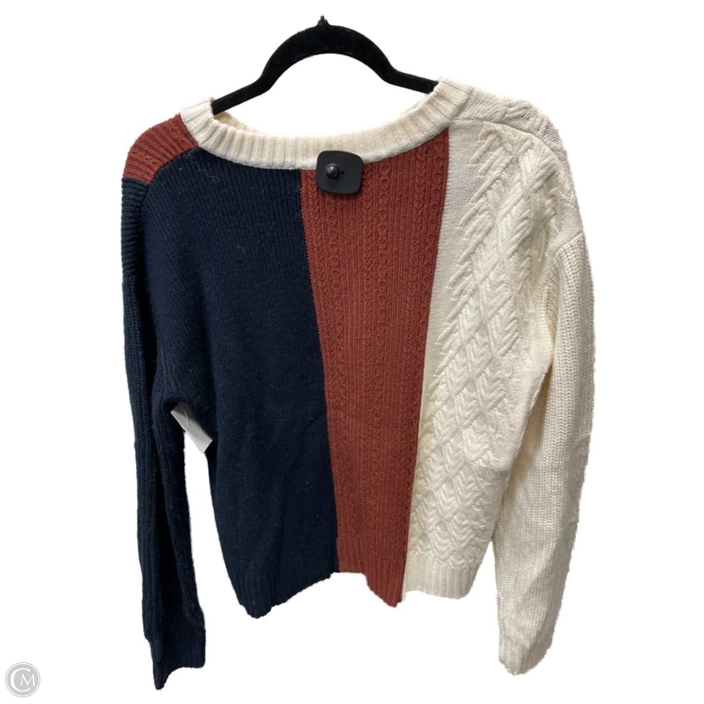 Sweater By Banana Republic In Brown & Cream, Size: M